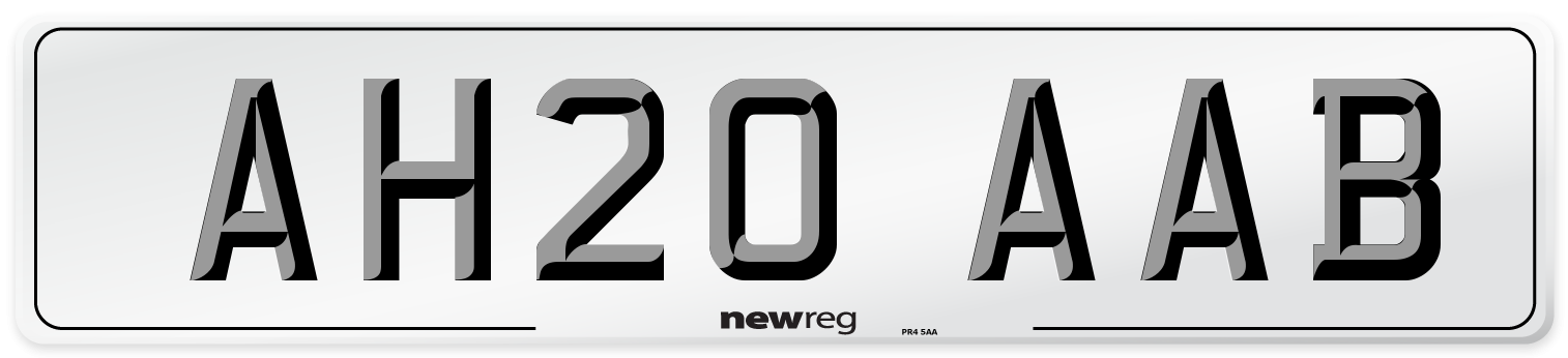 AH20 AAB Number Plate from New Reg